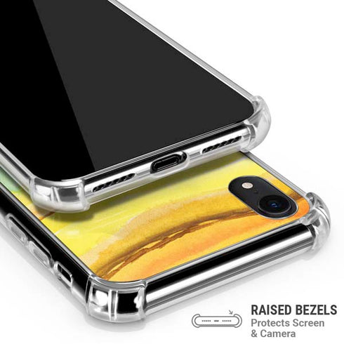 Tuscan Sun Watercolor Geode iPhone XR Clear Case
