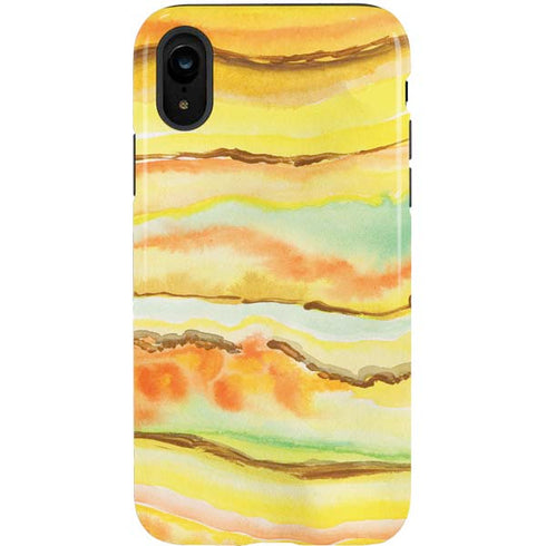 Tuscan Sun Watercolor Geode iPhone XR Pro Case