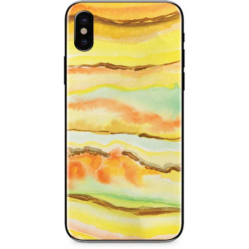 Tuscan Sun Watercolor Geode iPhone XS Max Skin