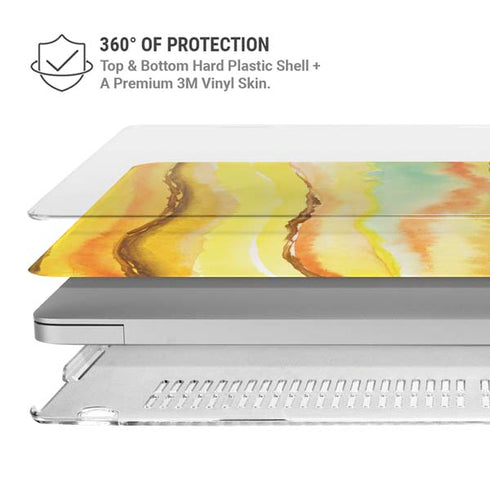 Tuscan Sun Watercolor Geode MacBook Air 13in M1 (2021) Case plus Skin