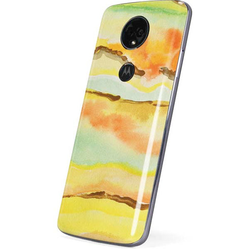 Tuscan Sun Watercolor Geode Moto E5 Plus Skin