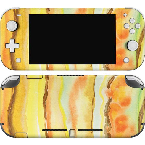 Tuscan Sun Watercolor Geode Nintendo Switch Lite Skin