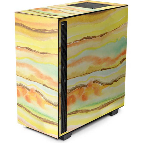 Tuscan Sun Watercolor Geode NZXT H510 Compact ATX Mid-Tower Case Skin