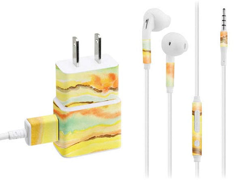 Tuscan Sun Watercolor Geode Phone Charger Skin