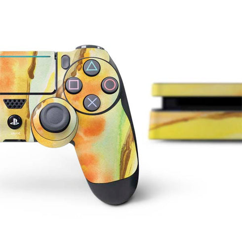 Tuscan Sun Watercolor Geode PS4 Slim Bundle Skin