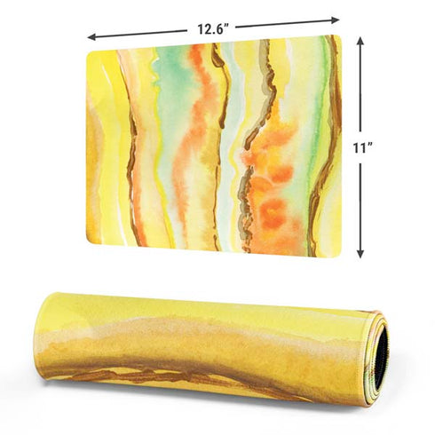 Tuscan Sun Watercolor Geode Gaming Mouse Pad