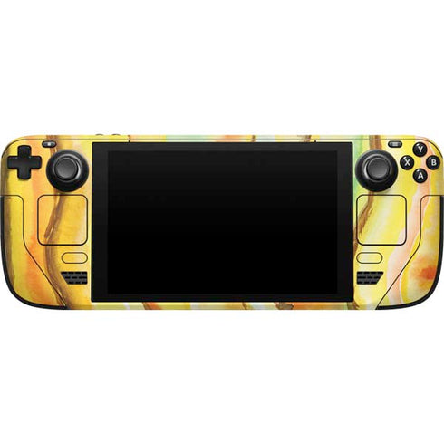 Tuscan Sun Watercolor Geode Steam Deck Handheld Gaming Computer Skin