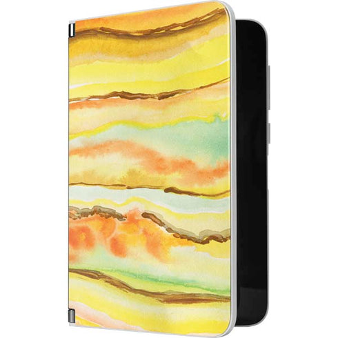 Tuscan Sun Watercolor Geode Surface Duo Skin