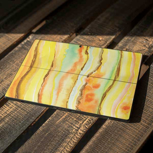 Tuscan Sun Watercolor Geode Surface Pro 7 Skin