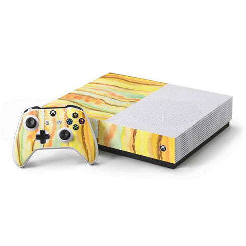 Tuscan Sun Watercolor Geode Xbox One S All-Digital Edition Bundle Skin