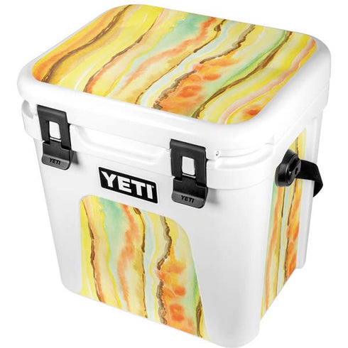 Tuscan Sun Watercolor Geode YETI Roadie 24 Hard Cooler Skin