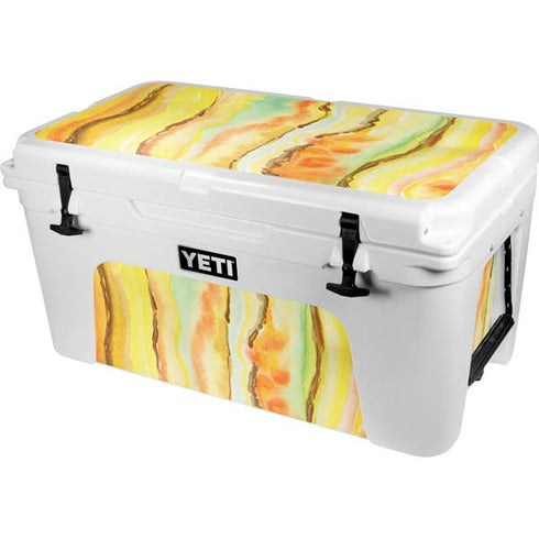 Tuscan Sun Watercolor Geode YETI Tundra 65 Hard Cooler Skin