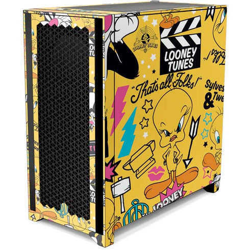 Looney Tunes Tweety and Sylvester Patches Corsair 4000D Tempered Glass Mid-Tower ATX Case Skin