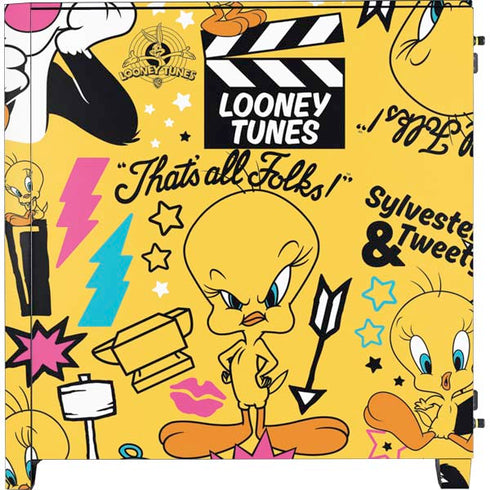 Looney Tunes Tweety and Sylvester Patches Corsair 4000D Tempered Glass Mid-Tower ATX Case Skin