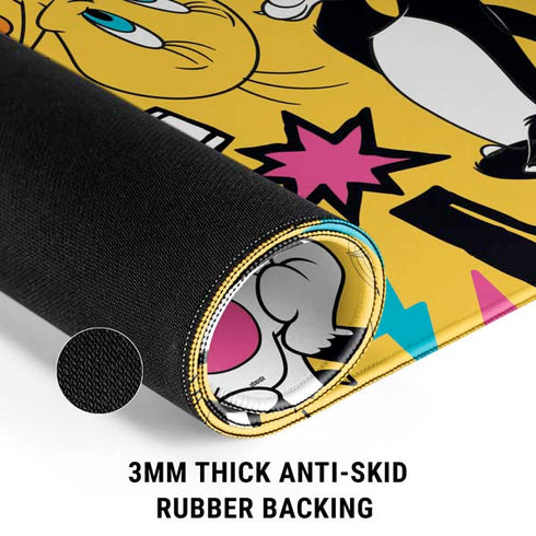 Looney Tunes Tweety and Sylvester Patches Gaming Mouse Pad