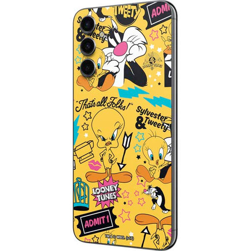 Looney Tunes Tweety and Sylvester Patches Galaxy A14 5G Skin
