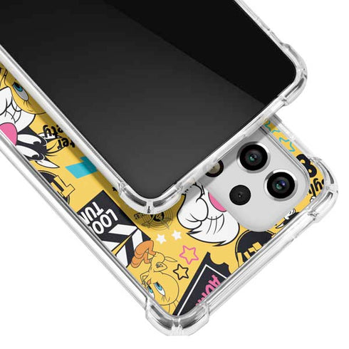 Looney Tunes Tweety and Sylvester Patches Galaxy A53 5G Clear Case