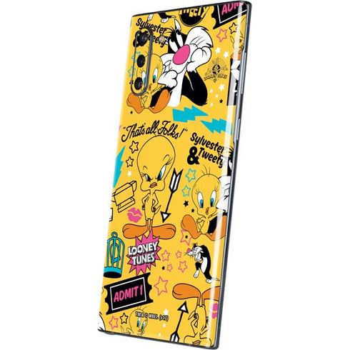 Looney Tunes Tweety and Sylvester Patches Galaxy Note 10 Skin