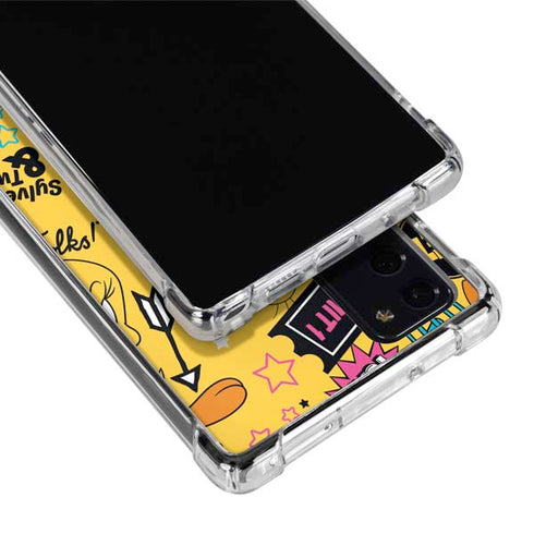 Looney Tunes Tweety and Sylvester Patches Galaxy Note20 5G Clear Case