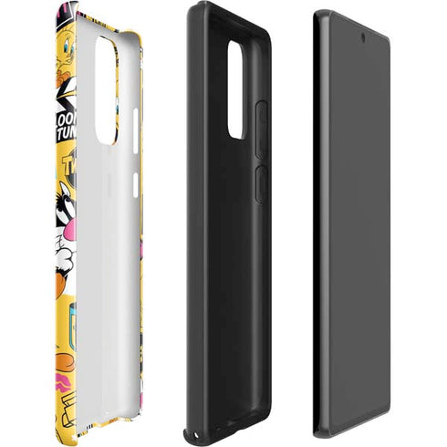 Looney Tunes Tweety and Sylvester Patches Galaxy Note20 5G Pro Case
