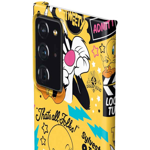 Looney Tunes Tweety and Sylvester Patches Galaxy Note20 Ultra 5G Lite Case