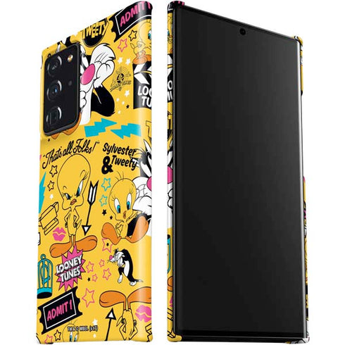 Looney Tunes Tweety and Sylvester Patches Galaxy Note20 Ultra 5G Lite Case