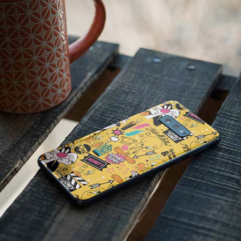 Looney Tunes Tweety and Sylvester Patches Galaxy S10e Skin