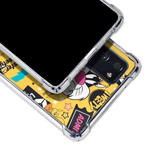 Looney Tunes Tweety and Sylvester Patches Galaxy S20 FE Clear Case