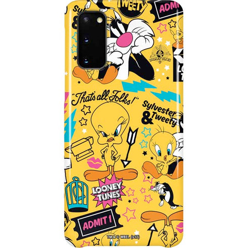 Looney Tunes Tweety and Sylvester Patches Galaxy S20 Lite Case