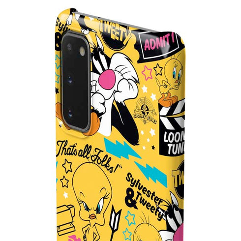 Looney Tunes Tweety and Sylvester Patches Galaxy S20 Lite Case