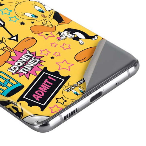 Looney Tunes Tweety and Sylvester Patches Galaxy S20 Skin