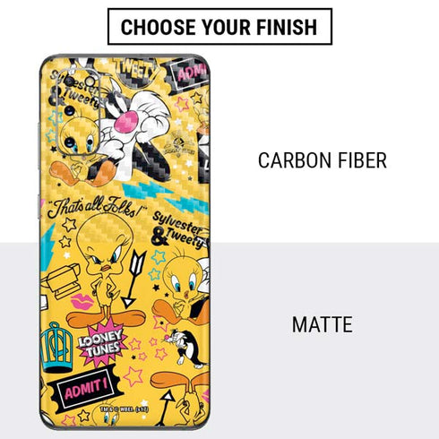 Looney Tunes Tweety and Sylvester Patches Galaxy S20 Skin