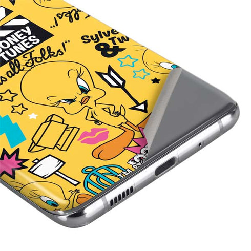 Looney Tunes Tweety and Sylvester Patches Galaxy S20 Ultra 5G Skin