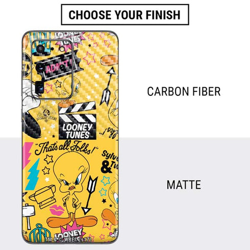 Looney Tunes Tweety and Sylvester Patches Galaxy S20 Ultra 5G Skin