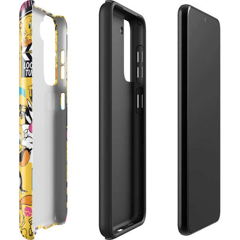 Looney Tunes Tweety and Sylvester Patches Galaxy S22 Plus Pro Case