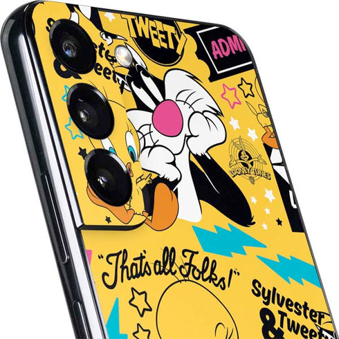 Looney Tunes Tweety and Sylvester Patches Galaxy S22 Skin