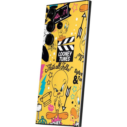 Looney Tunes Tweety and Sylvester Patches Galaxy S23 Ultra Skin
