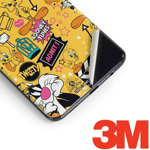 Looney Tunes Tweety and Sylvester Patches Galaxy S9 Plus Skin
