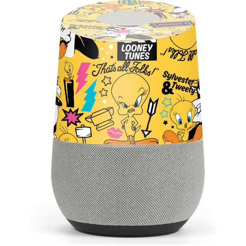 Looney Tunes Tweety and Sylvester Patches Google Home Skin