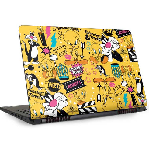 Looney Tunes Tweety and Sylvester Patches Dell Inspiron Skin