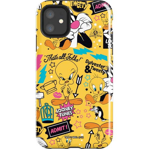 Looney Tunes Tweety and Sylvester Patches iPhone 11 Impact Case