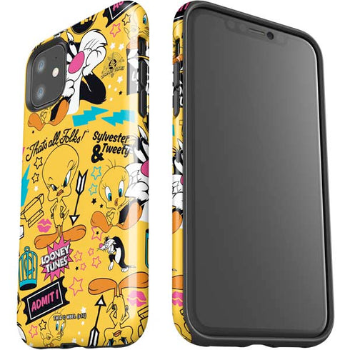 Looney Tunes Tweety and Sylvester Patches iPhone 11 Impact Case