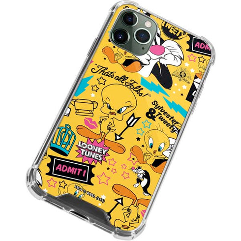 Looney Tunes Tweety and Sylvester Patches iPhone 11 Pro Max Clear Case