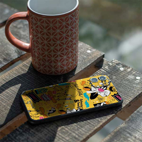Looney Tunes Tweety and Sylvester Patches iPhone 11 Skin