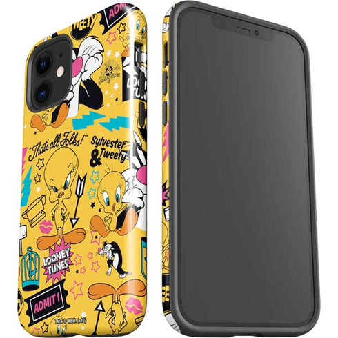 Looney Tunes Tweety and Sylvester Patches iPhone 12 Impact Case