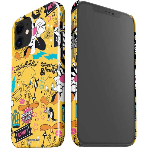 Looney Tunes Tweety and Sylvester Patches iPhone 12 Mini Lite Case