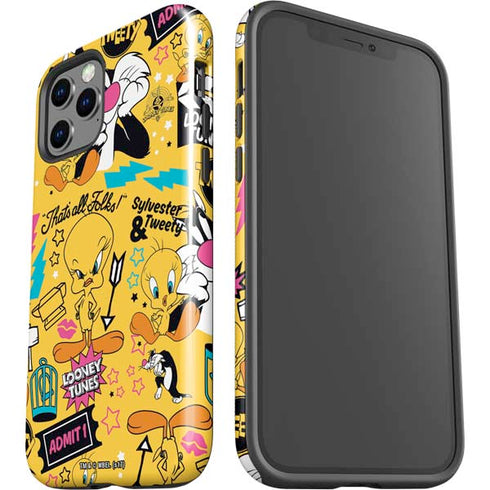 Looney Tunes Tweety and Sylvester Patches iPhone 12 Pro Max Impact Case