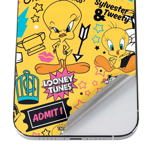 Looney Tunes Tweety and Sylvester Patches iPhone 12 Pro Skin