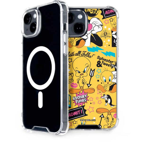 Looney Tunes Tweety and Sylvester Patches iPhone 13 MagSafe Case