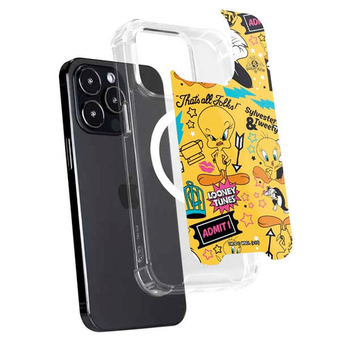 Looney Tunes Tweety and Sylvester Patches iPhone 13 Pro MagSafe Case